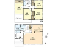 【神奈川県/横浜市旭区市沢町】旭区市沢町　新築戸建　1号棟/全2棟 間取り図
