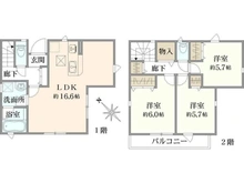 【神奈川県/横浜市泉区和泉が丘】泉区和泉が丘2丁目　新築戸建 間取り図