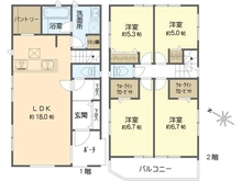 【神奈川県/横浜市港南区日限山】港南区日限山1丁目　新築戸建　1号棟/全3棟 間取り図