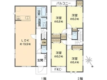 【神奈川県/横浜市戸塚区汲沢】戸塚区汲沢5丁目　新築戸建　2号棟/全4棟 間取り図