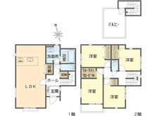 【神奈川県/横浜市戸塚区上矢部町】戸塚区上矢部町　新築戸建て　1号棟/全5棟 間取り図