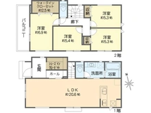 【神奈川県/横浜市港南区上永谷】港南区上永谷3丁目　新築戸建　A号棟/全2棟 間取り図