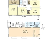 【神奈川県/横浜市港南区上永谷】港南区上永谷3丁目　新築戸建て　B号棟/全2棟 間取り図