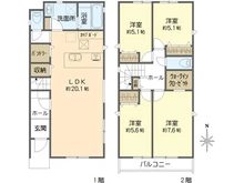 【神奈川県/横浜市戸塚区汲沢】戸塚区汲沢7丁目　新築戸建て　2号棟/全3棟 間取り図