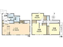 【神奈川県/横浜市戸塚区上矢部町】戸塚区上矢部町4期　新築戸建て　1号棟/全3棟 間取り図
