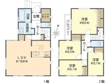 【神奈川県/横浜市戸塚区上矢部町】戸塚区上矢部町4期　新築戸建て　2号棟/全3棟 間取り図