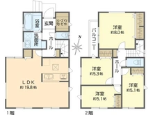 【神奈川県/横浜市戸塚区上矢部町】戸塚区上矢部町4期　新築戸建て　3号棟/全3棟 間取り図