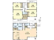 【神奈川県/横浜市戸塚区名瀬町】横浜市戸塚区名瀬町2期　1号棟/全2棟 間取り図