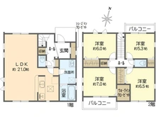 【神奈川県/横浜市戸塚区名瀬町】横浜市戸塚区名瀬町2期　2号棟/全2棟 間取り図