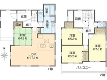 【神奈川県/横浜市戸塚区原宿】戸塚区原宿1丁目　新築戸建　全1棟 間取り図