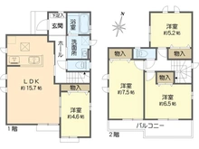 【神奈川県/横浜市保土ケ谷区境木本町】保土ケ谷区境木本町 新築戸建A号棟/全2棟 間取り図