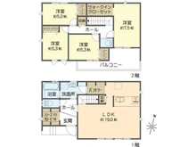 【神奈川県/横浜市保土ケ谷区権太坂】保土ヶ谷区権太坂1丁目　新築戸建 間取り図