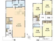 【神奈川県/横浜市泉区和泉中央南】泉区和泉中央南4丁目　新築戸建 2号棟/全2棟 間取り図