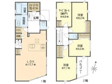 【神奈川県/横浜市戸塚区戸塚町】戸塚区戸塚町　新築戸建　1号棟/全3棟 間取り図