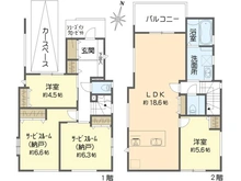 【神奈川県/横浜市戸塚区戸塚町】戸塚区戸塚町　新築戸建　2号棟/全3棟 間取り図