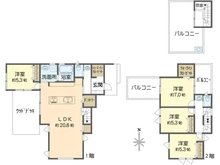 【神奈川県/横浜市保土ケ谷区月見台】保土ケ谷区月見台　新築戸建 間取り図