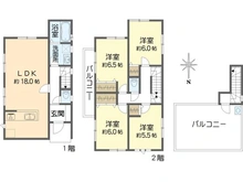 【神奈川県/横浜市泉区中田南】泉区中田南5丁目　新築戸建　1号棟/全7棟 間取り図