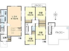 【神奈川県/横浜市泉区中田南】泉区中田南5丁目　新築戸建　2号棟/全7棟 間取り図