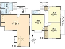 【神奈川県/横浜市戸塚区戸塚町】戸塚区戸塚町　戸建 間取り図