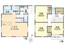 【神奈川県/横浜市港南区日野】港南区日野2丁目　新築戸建　全1棟 間取り図