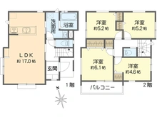 【神奈川県/横浜市戸塚区平戸町】戸塚区平戸町 新築戸建 A号棟/全10棟 間取り図