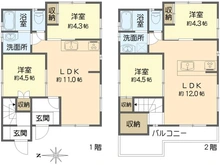 【大阪府/吹田市金田町】吹田市金田町中古戸建 間取り図