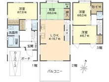 【大阪府/吹田市寿町】寿町2丁目中古戸建て 間取り図