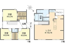 【大阪府/吹田市原町】吹田市原町三丁目　中古戸建 間取り図