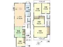 【大阪府/吹田市千里山東】吹田市千里山東一丁目　売戸建て 間取り図