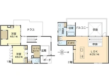【大阪府/箕面市森町南】箕面市森町南2丁目　中古戸建 間取り図