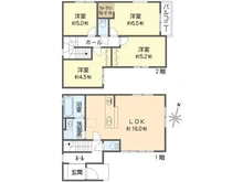【大阪府/箕面市石丸】箕面市石丸2期1号棟 間取り図