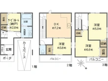 【大阪府/吹田市片山町】吹田市片山町1丁目　中古戸建 間取り図