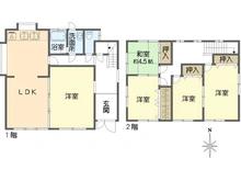 【大阪府/箕面市箕面】箕面市箕面8丁目　中古戸建 間取り図