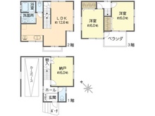 【大阪府/大阪市淀川区十八条】淀川区十八条2丁目　中古戸建 間取り図