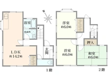 【大阪府/箕面市小野原東】箕面市小野原東1丁目　中古戸建 間取り図