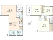 【大阪府/吹田市川園町】吹田市川園町　中古戸建 間取り図