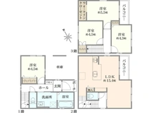 【大阪府/大阪市東淀川区柴島】大阪市東淀川区柴島1期1号棟　新築戸建て 間取り図