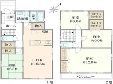 【兵庫県/宝塚市売布自由ガ丘】宝塚市売布自由ガ丘　中古戸建 間取り図