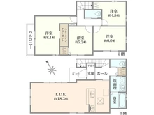 【兵庫県/西宮市上大市】西宮市上大市五丁目　新築戸建 間取り図