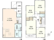 【兵庫県/西宮市浜甲子園】西宮市浜甲子園1丁目 新築戸建1号棟 間取り図