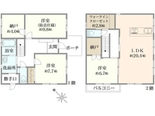 【兵庫県/西宮市上甲東園】西宮市上甲東園5丁目　中古戸建 間取り図