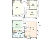 【兵庫県/西宮市仁川百合野町】西宮市仁川百合野町　中古戸建 間取り図