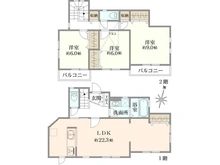 【神奈川県/横浜市青葉区桂台】横浜市青葉区桂台2丁目　中古戸建 間取り図