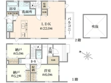 【神奈川県/横浜市緑区長津田町】緑区長津田1丁目　新築戸建て　2号棟 間取り図
