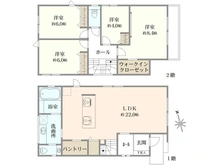【神奈川県/横浜市青葉区青葉台】青葉区青葉台2丁目　新築戸建　2号棟 間取り図