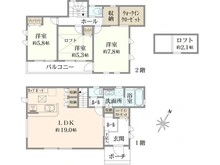 【神奈川県/相模原市南区東林間】相模原市南区東林間6丁目　新築戸建　B号棟 間取り図