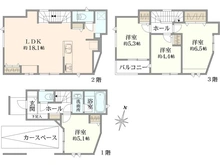 【神奈川県/横浜市緑区鴨居】緑区鴨居2丁目　新築戸建て　3号棟 間取り図