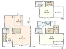 【神奈川県/横浜市青葉区美しが丘】青葉区美しが丘3丁目　中古戸建 間取り図