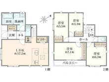 【神奈川県/大和市下鶴間】大和市下鶴間5期　新築戸建て　No.4 間取り図