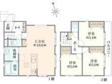 【神奈川県/横浜市泉区和泉が丘】泉区和泉が丘2丁目4期　新築戸建て 間取り図